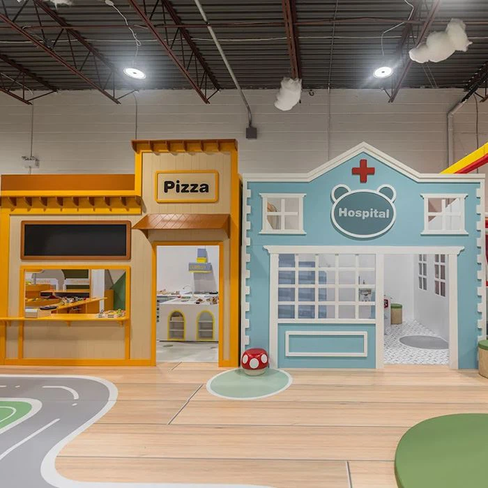 Crafting 230㎡ Natural - Themed Kids Cafe Playground in Canada